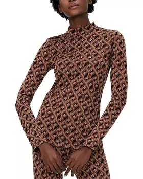 Топ Diane von Furstenberg Birdie из шерстяной смеси, черный
