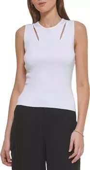 Топ DKNY Shoulder Cutout Tank, белый