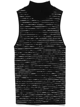 Топ DKNY в рубчик, черный