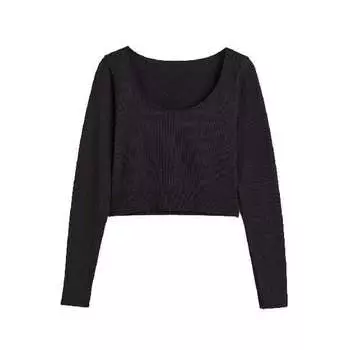 Топ домашний H&amp;M Thermolite Ribbed, черный