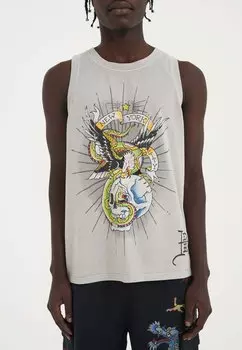 Топ Ed Hardy, серый