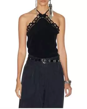 Топ Elva черного цвета Isabel Marant