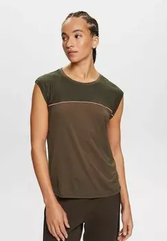 Топ Esprit Sports, зеленый металлик