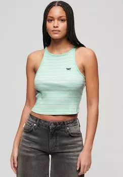 Топ ESSENTIAL LOGO STRIPED RACER Superdry, цвет beach glass green stripe