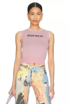 Топ FIORUCCI Squiggle Logo Knitted, розовый