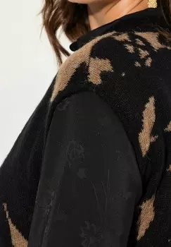 Топ FLORAL Ulla Popken, черный