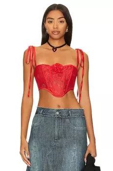 Топ For Love & Lemons Niala Bustier, красный