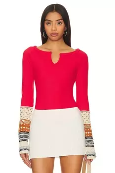 Топ Free People Cozy Craft Cuff, цвет Red Combo