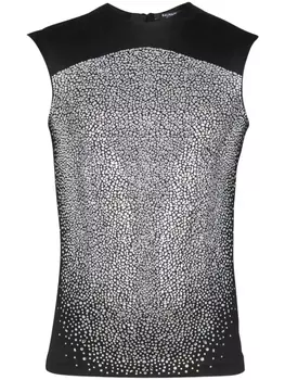 Топ Galaxy из джерси Balmain, черный