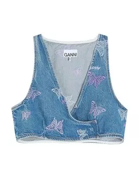 Топ Ganni, синий