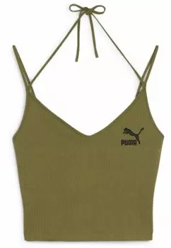 Топ GERIPPTES Puma, цвет olive green
