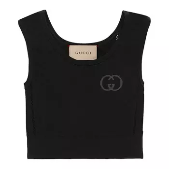 Топ Gucci Cropped, черный