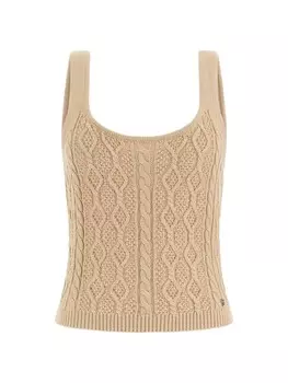 Топ GUESS Knitted Top, бежевый