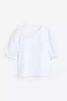 Топ H&amp;M Eyelet Embroidery, белый