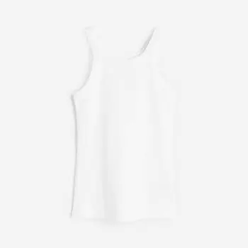Топ H&amp;M Ribbed Tank, белый