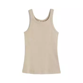 Топ H&amp;M Ribbed Tank, бежевый