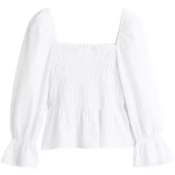 Топ H&amp;M Smocked, белый