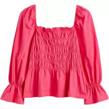 Топ H&amp;M+ Smocked, розовый