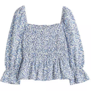 Топ H&amp;M+ Smocked, синий