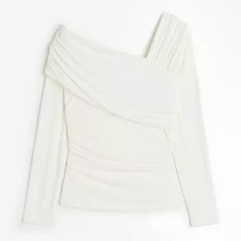 Топ H&M Asymmetric-neck, белый