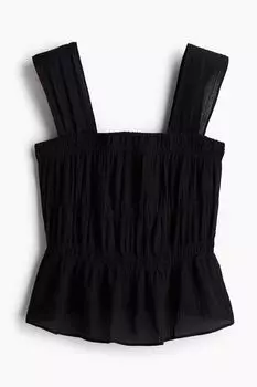 Топ H&M Crpe Peplum, черный