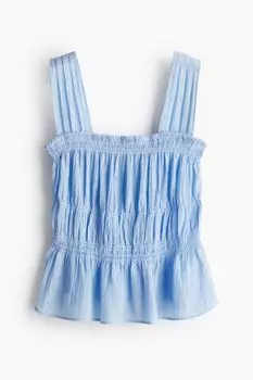 Топ H&M Crpe Peplum, голубой