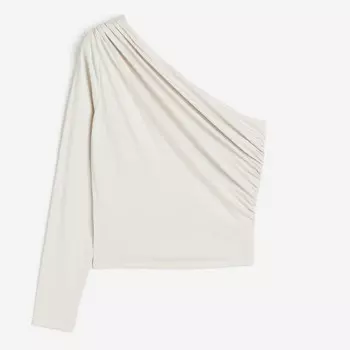 Топ H&M One-shoulder, кремовый