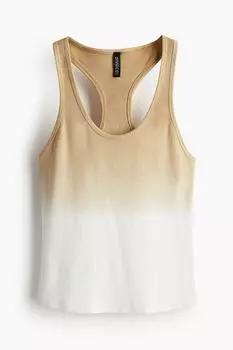 Топ H&M Ribbed Tank, бежевый
