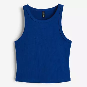 Топ H&M Ribbed Tank, синий
