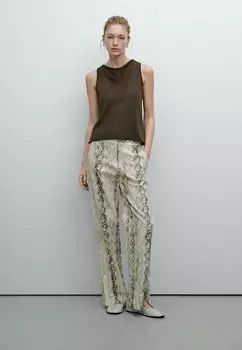 Топ HALTER Massimo Dutti, темно-зеленый
