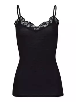 Топ Hanro Spaghetti Woolen Lace, черный