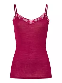 Топ Hanro Woolen Lace, ярко-красный