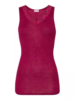 Топ Hanro Woolen Lace, ярко-красный