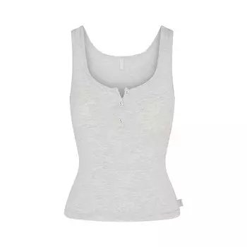 Топ хенли SKIMS, цвет light heather grey