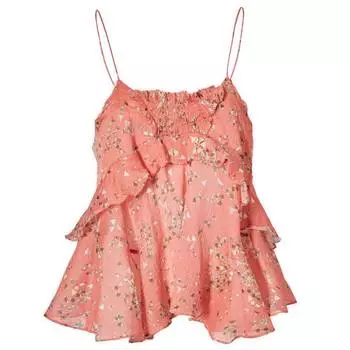 Топ Isabel Marant Anissa Printed Sleevless Top, цвет Shell Pink