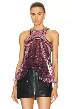 Топ Isabel Marant Onyle, фуксия