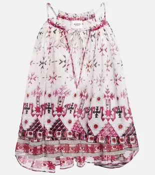 Топ из хлопка с принтом Fabino MARANT ETOILE, разноцветный