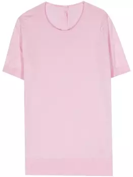 Топ из хлопка в рубчик John Smedley, розовый