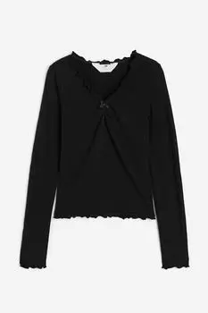 Топ из жатого джерси H&M
