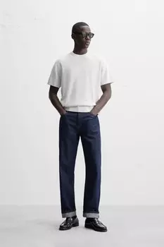 Топ изнаночной вязки ZARA, серый мергель
