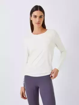 Топ John Lewis Bamboo Blend Long Sleeve, слоновая кость