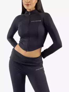 Топ Juicy Couture Morgan Zip Up Track, черный