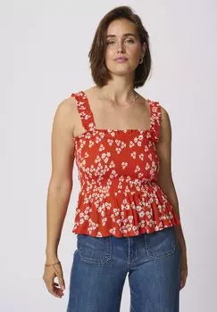 Топ KAAMBER - Blouse Kaffe, темно-красный