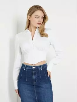 Топ классической посадки Guess, белый