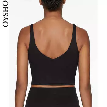 Топ короткий Oysho, черный