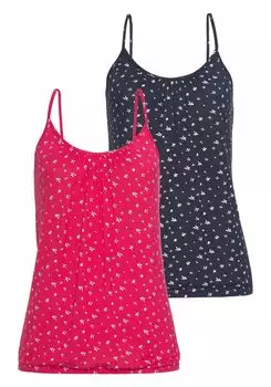 Топ LASCANA Spaghetti, цвет navy, pink