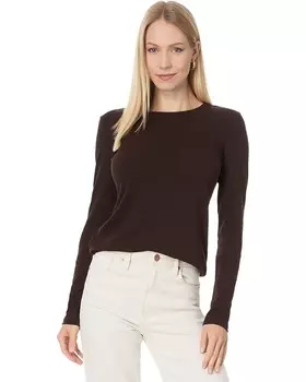 Топ Lauren Ralph Lauren Cotton-Blend Long-Sleeve Top, цвет Circuit Brown