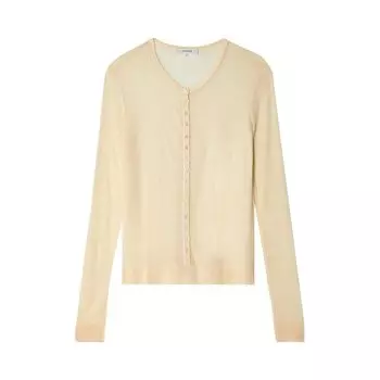 Топ Lemaire Buttons Seamless Rib Top, кремовый
