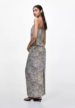 Топ Leopard With Camisole Detail PULL&BEAR, охра