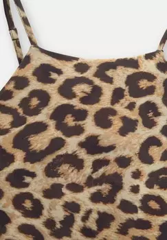 Топ LEOPARD WITH OPEN BACK PULL&BEAR, коричневый